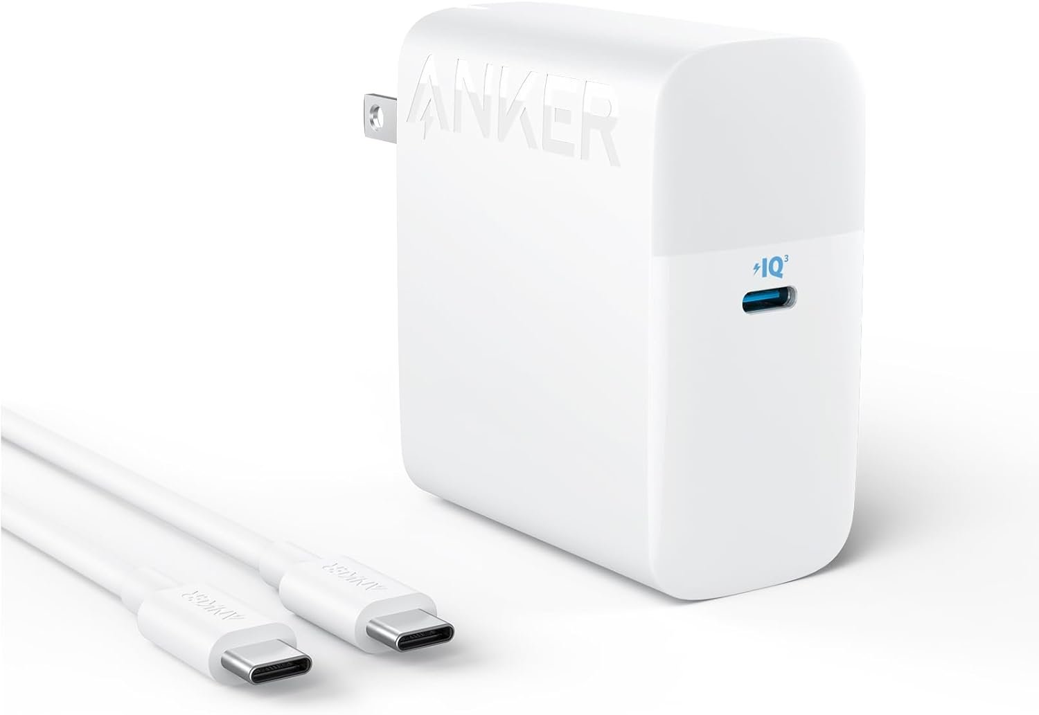 Anker MacBook Pro Charger, Compact and Foldable 100W USB C Charger for MacBook Air, Samsung Galaxy, iPad Pro, and More, 5FT USB C Cable Included