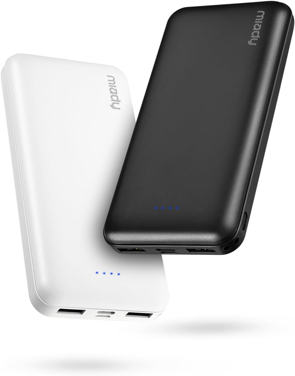 Miady 2-Pack Portable Charger, 22.5W 10000mAh Fast Charging Power Bank has Dual USB, Type C in&Out Slim Lightweight Battery Pack Compatible with iPhone 16/15/14, Galaxy S24/22, iPad, Android, Tablets