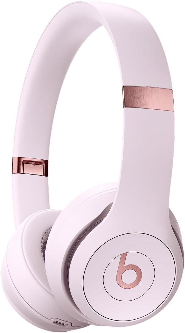 Beats Solo 4 – Wireless On-Ear Bluetooth Headphones, Up to 50-Hour Battery Life, Ultra-Lightweight Comfort, Powerful and Balanced Sound, Apple & Android Compatible – Cloud Pink