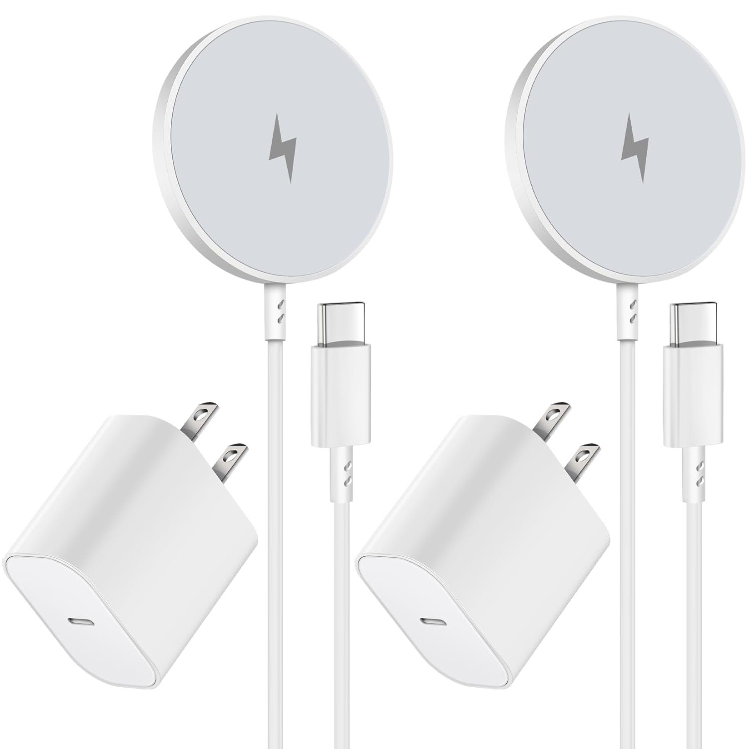 Magnetic Wireless Charger for iPhone 16 15 Wireless Charging,Fast Mag-Safe Charger 2Pack 6FT with Apple USB C Charging Block for iPhone 16 Pro Max/16Pro/15 Pro/16/15/14/13/12/Plus/AirPods 3/2/Pro 2