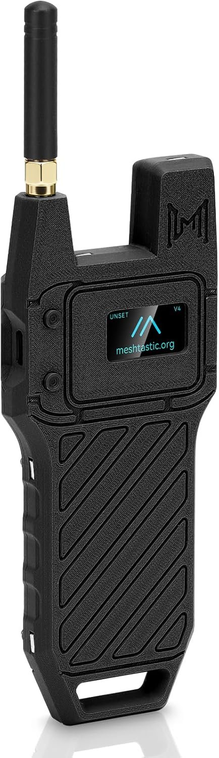 1Pcs ESP32 LoRa V4 Development Board +GPS Version +3000mAh Battery + Case Carrying ESP32-S3R2 SX1262 With 915 MHz Antenna WiFi Bluetooth 0.96” OLED LoRa V4 Devices for Ar duino LoRawan IOT (N39,Balck)