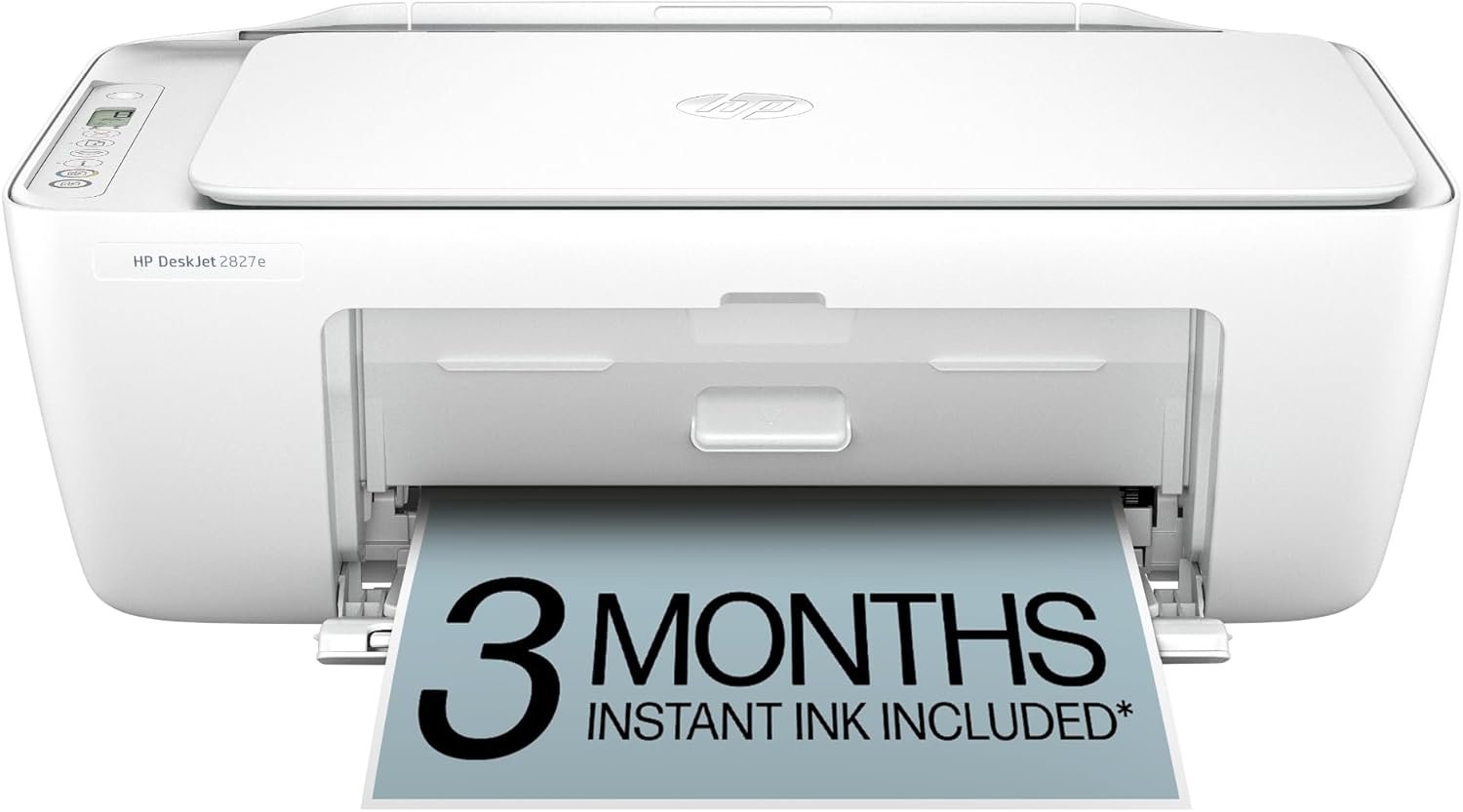 HP DeskJet 2827e Wireless All-in-One Color Inkjet Printer, Scanner, Copier, Best-for-Home, 3 Month Instant Ink Trial Included, AI-Enabled (6W7F5A)