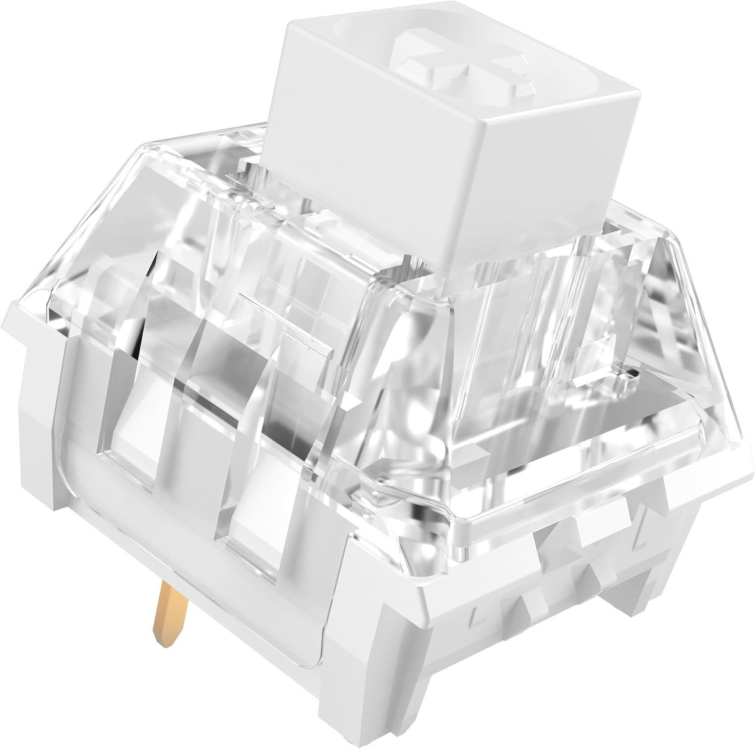 Kailh Box White Mechanical Keyboard Switches,3-Pin 45gf Clicky/Speed Typing/Gaming/Waterproof Switches(108Pcs,Kailh Box White)
