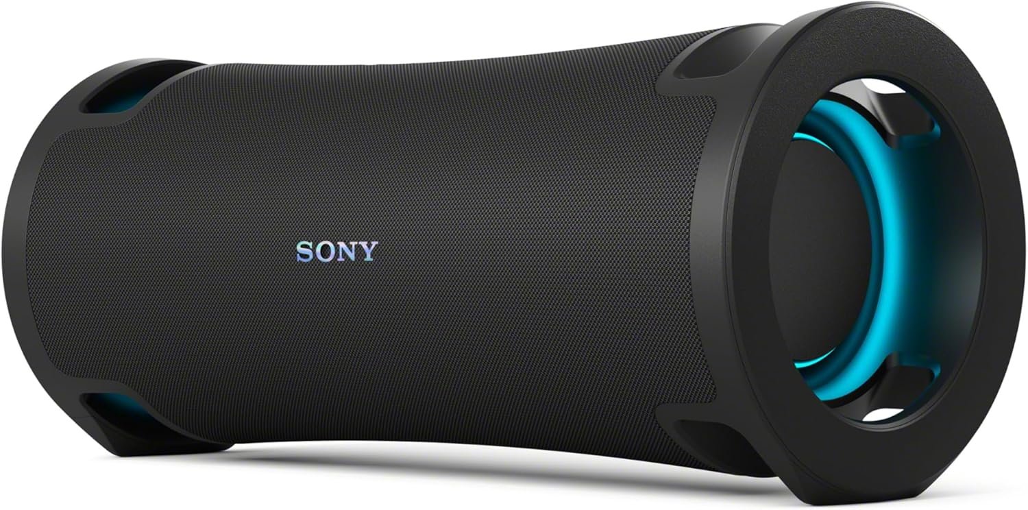 Sony ULT Field 7 Wireless Bluetooth Party Speaker, IP67 Waterproof, Powerful Bass, 30h Battery, Karaoke, Comfortable Handle, and Colorful Lights (SRSULT70), Black