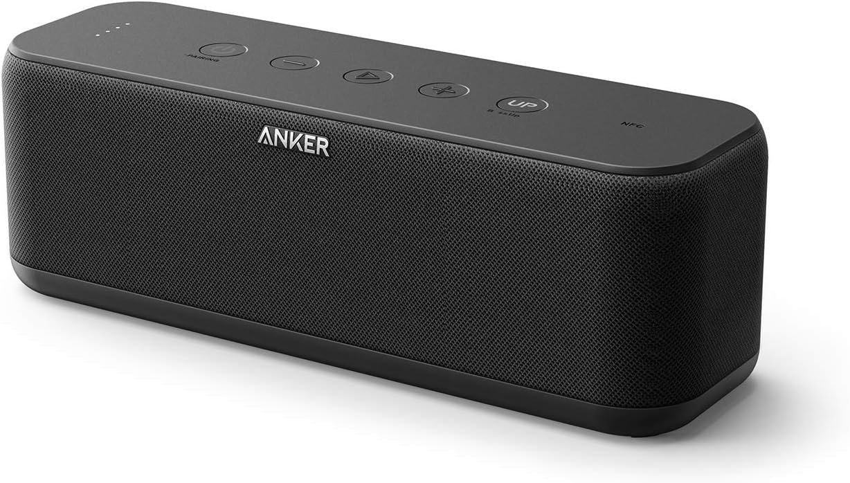 Anker Upgraded Soundcore Boost Bluetooth Speaker with Well-Balanced Sound, BassUp, 12H Playtime, USB-C, IPX7 Waterproof, Wireless Customizable EQ via App, Stereo Pairing, Portable Speaker for Music