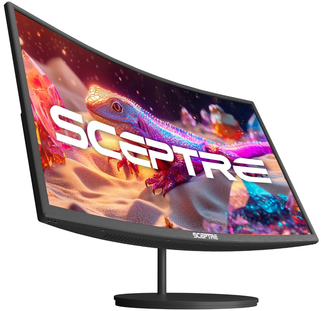 Sceptre Curved 27-inch Prime Monitor up to 100Hz 1080p HDMI x2 VGA 99% sRGB Build-In Speakers, R1500 Machine Black 2025 (C275W-1920RN Series)