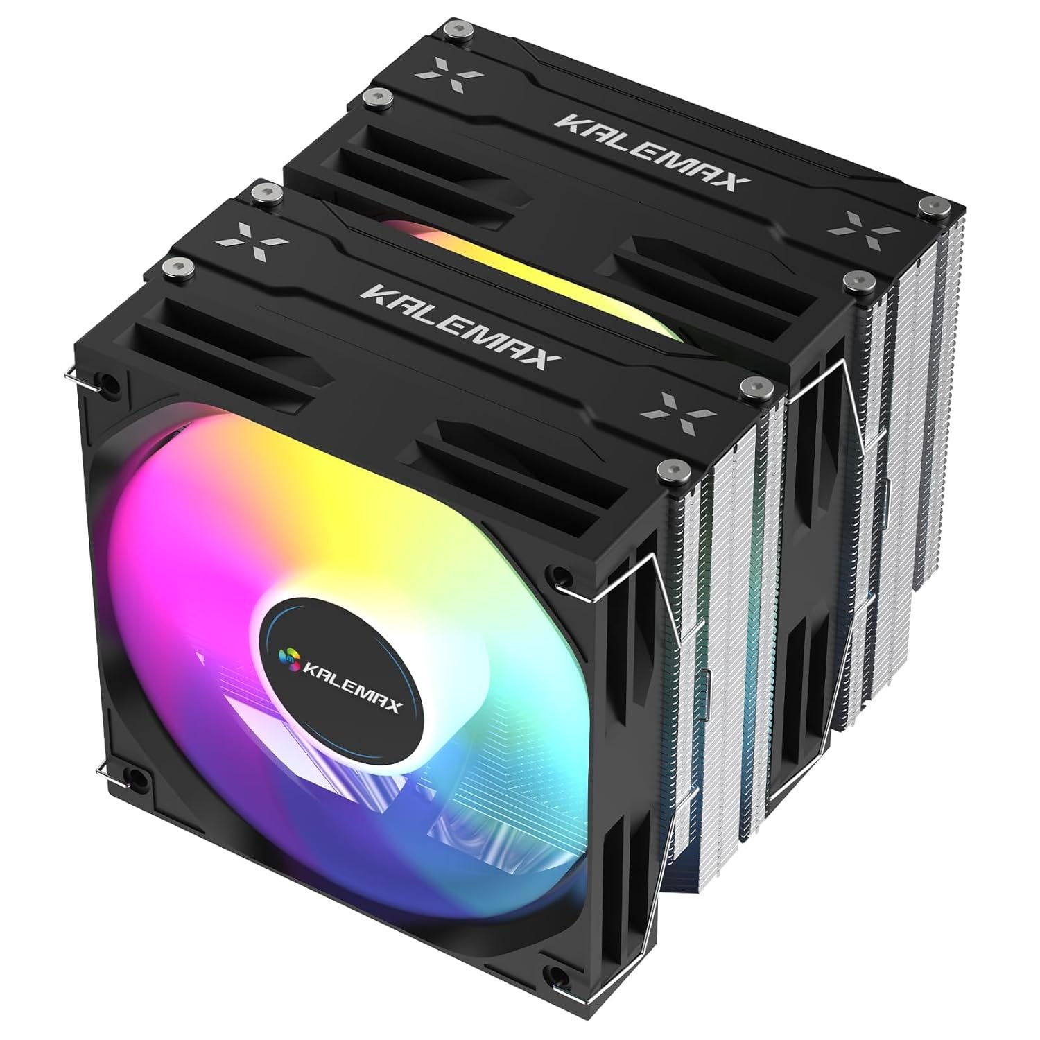 CPU Cooler, Dual-Tower, 6×6mm Heat Pipes CPU Cooling, Dual 120mm ARGB PWM Fans, 2000RPM Speed, for AMD AM4/AM5/; Intel LGA 115X/1200/1700/1851, PC Cooler, 265W TDP