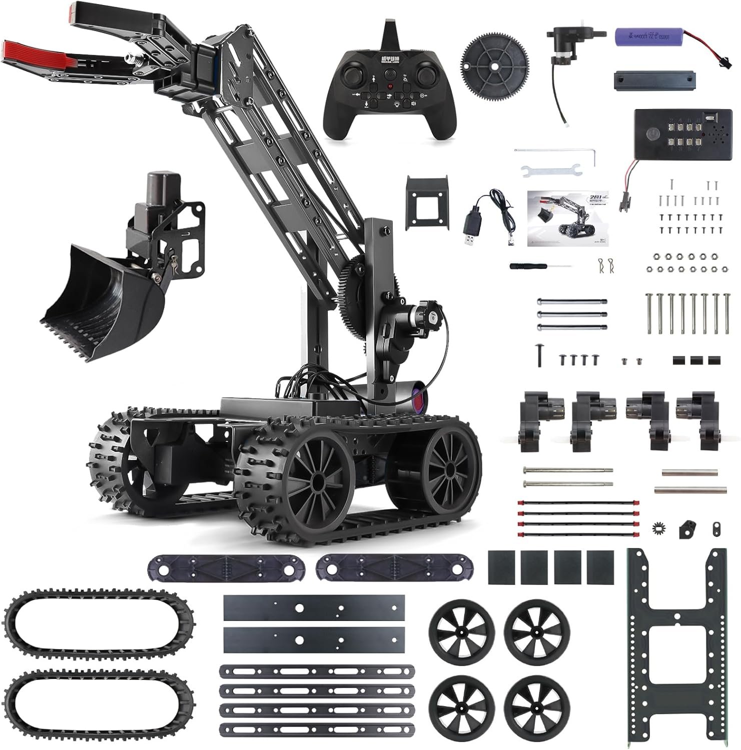 VANLINNY Robot Kit, STEM Toys for Boys Age 8-12, Robotic Arm for Kids Age 8+, 4-DOF Electronic Programming DIY Robots for Girls, Educational Science Building Kit, Cool Birthday Gifts for Kids.