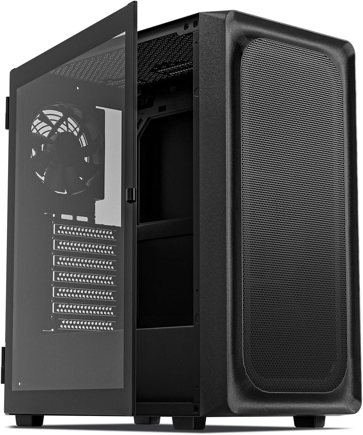 DARKROCK EC2 Black ATX Mid Tower PC Case, Type-C Ready, Supports 50 Series Graphics Cards, Tempered Glass Side Panel, up to 8 x 120mm Cooling Fans & 1 x 360mm Radiator, 1 x Pre-Installed Fan