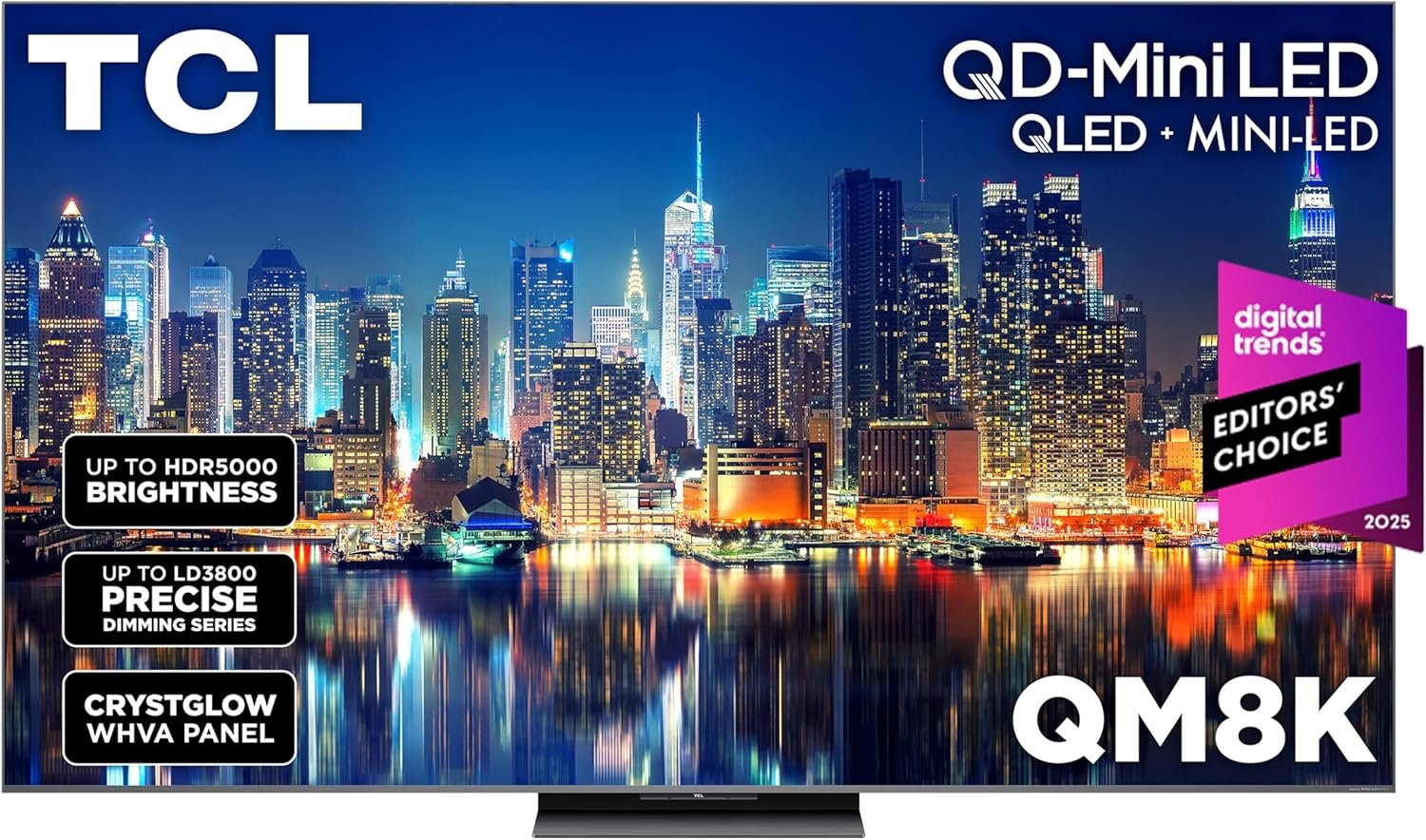 TCL 85 Inch Class QM8K Series | Mini LED QLED 4K HDR | 85QM8K, 2025 Model | 120HZ-144HZ Anti Reflective Wide Angle Screen Smart Google TV Dolby Atmos | Voice Remote Alexa Gaming Streaming Television