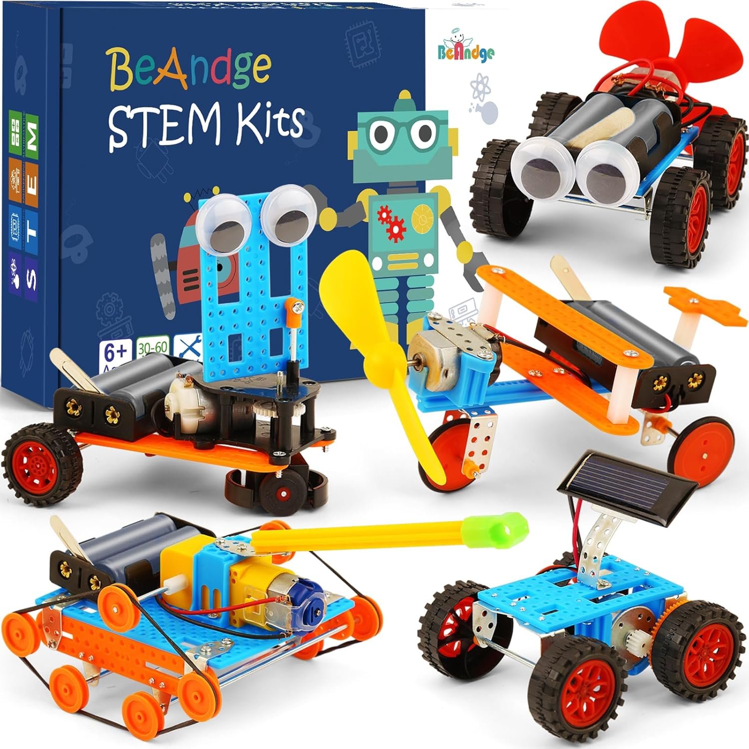 STEM Kits for Kids Crafts 6-8 8-12, Boys Gifts Toys for 6 7 8 Year Old Boy Birthday Gift Ideas, STEM Toys Crafts 6+ 7+ yr, Robotics Science Kits Activities Robot Building Age 8-10 9 10 11 12 13 14