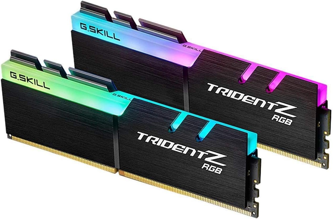 G.SKILL Trident Z RGB Series DDR4 RAM (XMP) 32GB (2x16GB) 3200MT/s CL16-18-18-38 1.35V Intel AMD Desktop Computer Memory U-DIMM (F4-3200C16D-32GTZR)