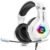 Ozeino Gaming Headset for PC, Ps4, Ps5, Xbox Headset with 7.1 Surround Sound Gaming Headphones with Noise Canceling Mic, LED Light Over Ear Headphones for Switch, Xbox Series X/S, Laptop, Mobile White