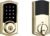 Kwikset 916 Keyless Entry Touchscreen SmartCode Electronic Deadbolt Smart Lock featuring SmartKey Security and ZigBee 3.0 Technology in Traditional Polished Brass, Zigbee Hub sold seperately