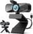 Webcam Full HD 1080P with Built-in Microphone and Rotatable Tripod, Carbon Fiber Board and Privacy Cover, Auto Light Correction, Adjustable FOV, Plug&Play for Zoom/Skype/Facetime/YouTube, Laptop/PC