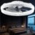Ceiling Fans with Lights and Remote Fandelier – 20” White Flush Mount Low Profile Modern Ceiling Fans for Bedroom – Stepless Color Temperature and 6 Speeds