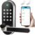 Keyless Entry Fingerprint Smart Lock with Handle & Keypad: Sifely Biometric Digital Electronic Lock with Code, Electric Deadbolt Door Knob for Front, Interior, Exterior & Bedroom Doors (Silver)