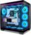 F600 PC Case – Pre-Installed 7 PWM ARGB Fan, ATX Mid-Tower Gaming PC Case, 270° Panoramic Glass with Type-C, FOIFKIN (Black, F600)